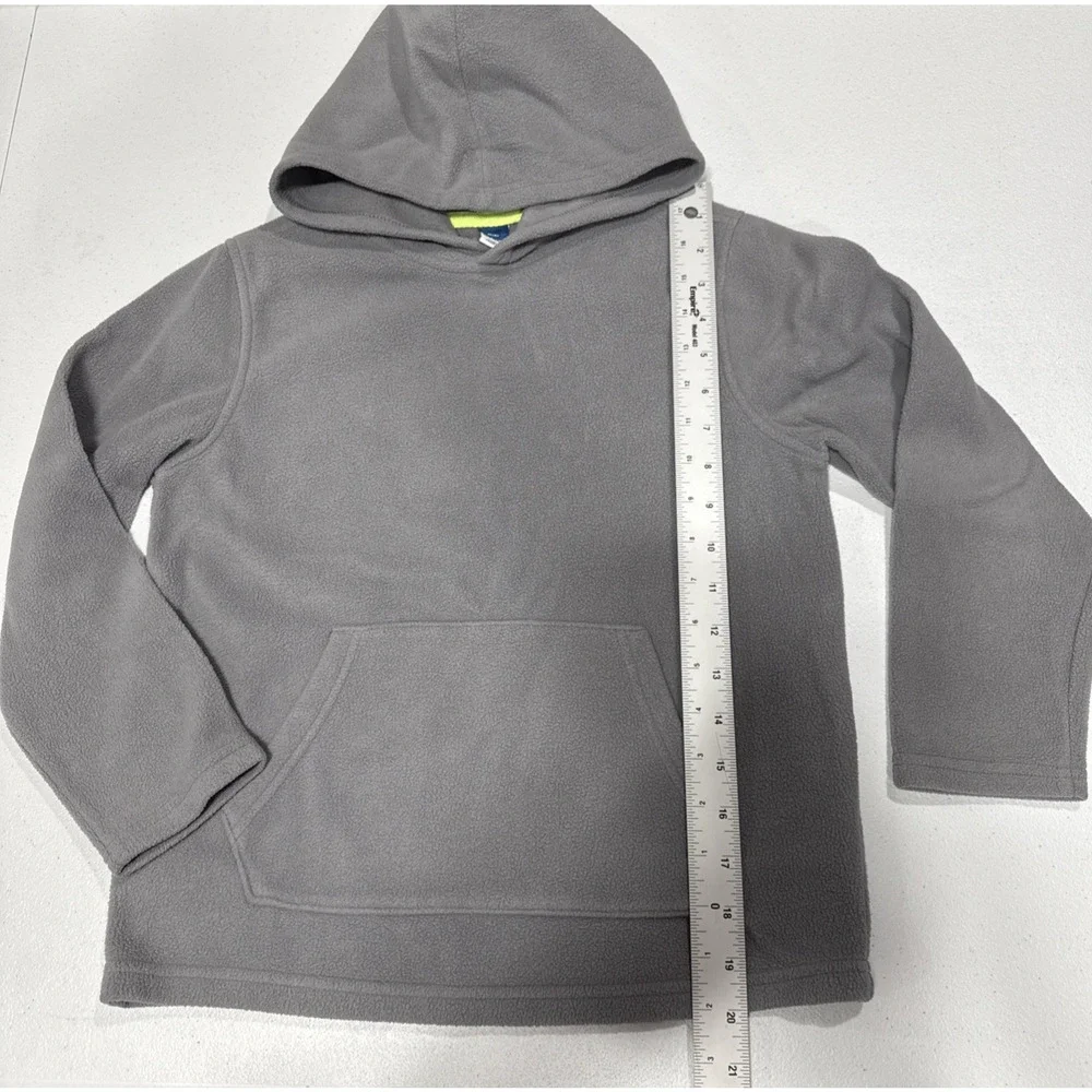 Old Navy Kids Cozy Soft Fleece Pullover Hoodie Unisex Sz M 8 Gray Kangaroo Pocke